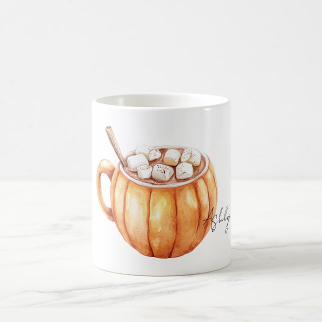 Caneca De Café Sopa de Abóbora Laranja em Tigela  (Centro)