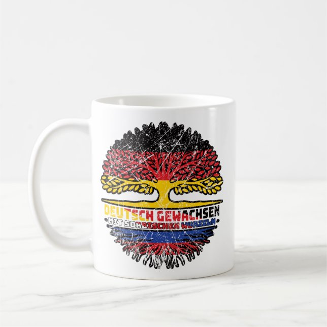 Caneca De Café Sorben Sorbisch Deutsch Deutschland Baum Wurzel (Esquerda)
