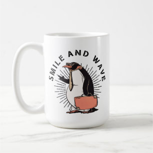Caneca De Café Sorria e acene pinguim