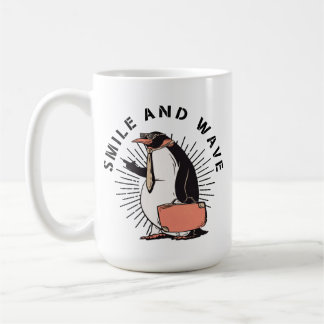 Caneca De Café Sorria e acene pinguim