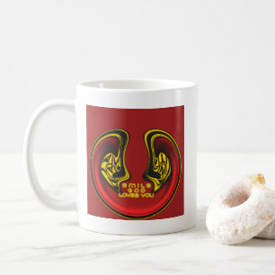 Caneca De Café Sorria Que Deus Te Ama Uma Belíssima Citação De Te