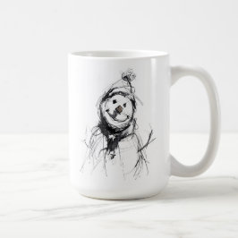 Caneca De Café Sorrindo Feliz Snowman