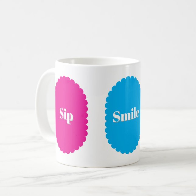 Caneca De Café Sorriso de Bebida Repita Diversão Dopamina (Frente Esquerda)