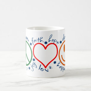 Caneca De Café Sorriso do amor da paz