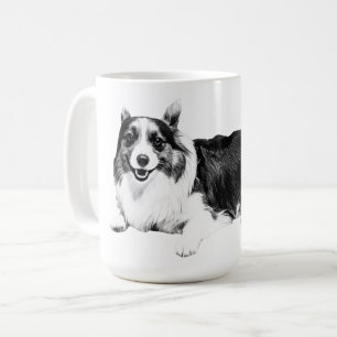 Caneca De Café Sorriso Tranquilo de Corgi pela Manhã