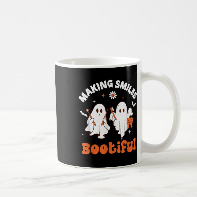 Caneca De Café Sorrisos Bootizando Engraçado Fantasma Dentista Ha (Direita)
