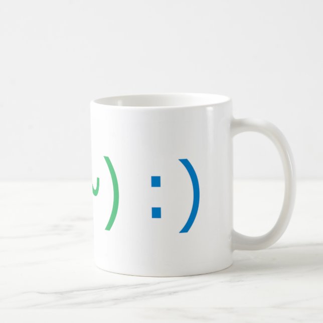 Caneca De Café Sorrisos de Texto (três estilos) (Direita)
