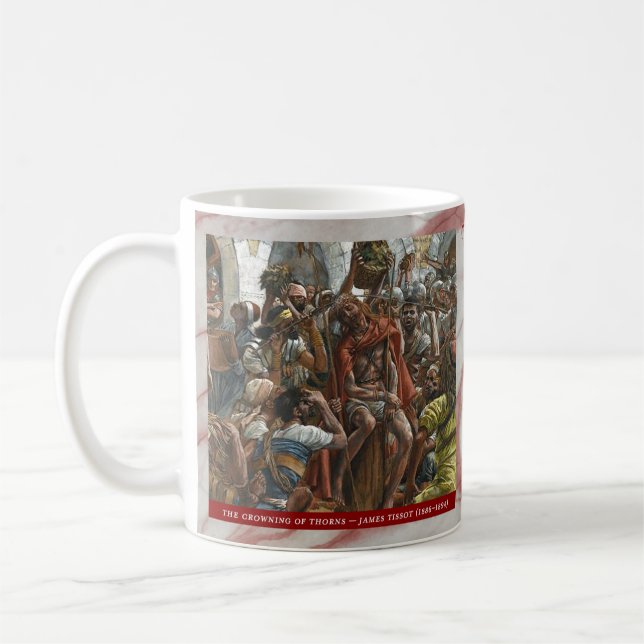 Caneca De Café Sorrowful Rosary Mysteries Item #3: Crowning (Esquerda)