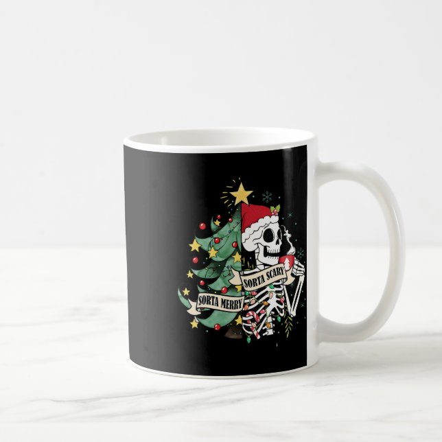 Caneca De Café Sorta Feliz Sorta Aspiração Esqueleto Quente Cacau (Direita)