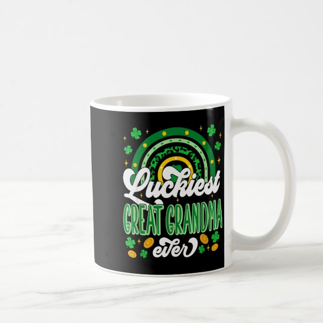 Caneca De Café Sorte bisavó shamrocks sortudos st (Direita)