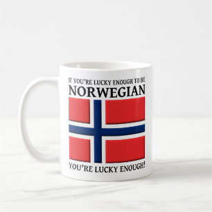 Caneca De Café Sorte O Suficiente Para Ser Um Canhão Norueguês