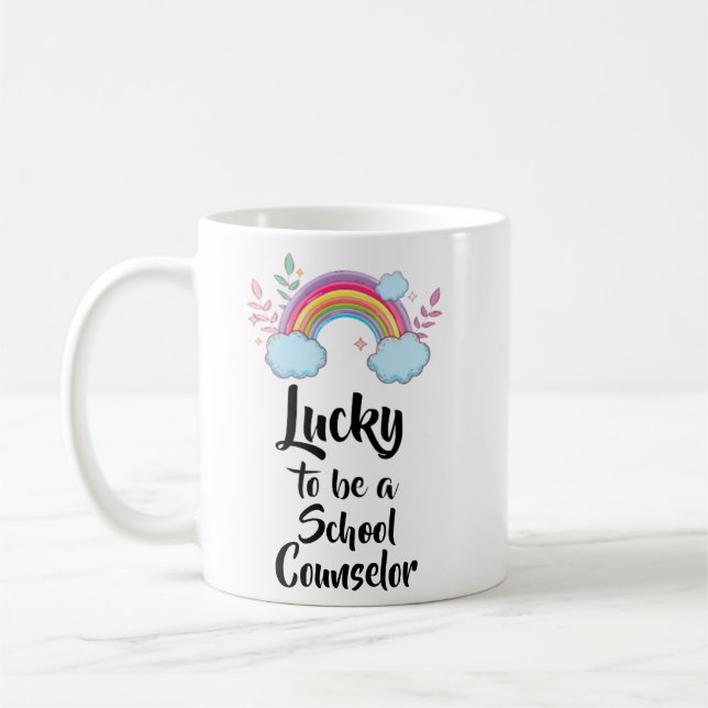 Caneca De Café Sorte Ser Conselheiro Escolar Mug (Esquerda)