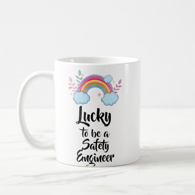 Caneca De Café Sorte Ser Um Engenheiro De Segurança (Esquerda)