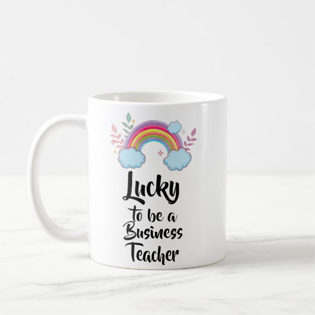 Caneca De Café Sorte Ser Um Professor De Negócios Mug (Esquerda)