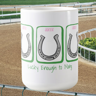 Caneca De Café Sorte Suficiente para Mahj Derby Ferradura Mahjong