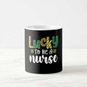 Caneca De Café Sortudo por Ser Enfermeiro Dia de São Patrício