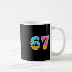 Caneca De Café Sorvete 67 Meme Drip Engraçado Meme Tendência Para