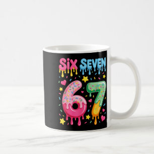 Caneca De Café Sorvete 67 Meme Engraçado Seis Sete Gíria Gen Alph