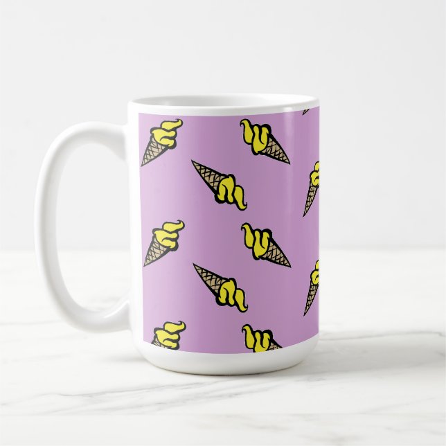 Caneca De Café Sorvete amarelo em roxo (Esquerda)