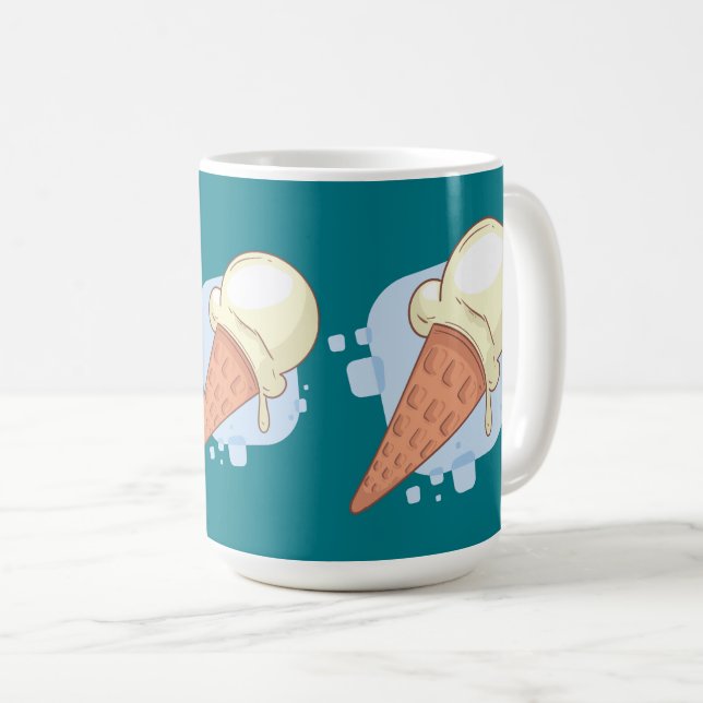 Caneca De Café Sorvete de Baunilha  (Frente Esquerda)