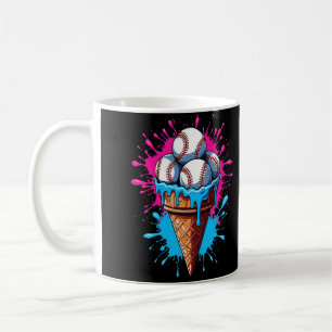 Caneca De Café Sorvete de beisebol, Watercolor Sports Lover