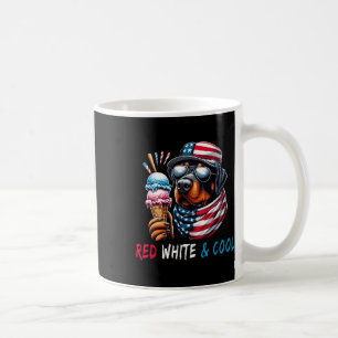 Caneca De Café Sorvete De Cachorro Vermelho Branco E Legal 4 De J