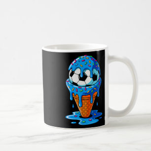 Caneca De Café Sorvete de futebol com gotas divertidas e confeito