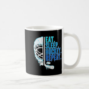 Caneca De Café Sorvete De Hóquei Gotejamento Comer Dormir Hóquei