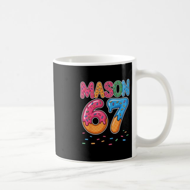 Caneca De Café Sorvete Drip Mason Six Seven 6 7 Gíria Gen Alpha (Direita)