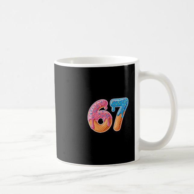 Caneca De Café Sorvete Drip Six Seven 6 7 Meme 67  (Direita)