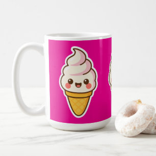 Caneca De Café Sorvete Kawaii doce