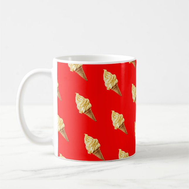 Caneca De Café Sorvete Vermelho vibrante (Esquerda)