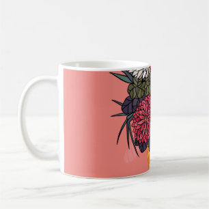 Caneca De Café Sorvete: Vintage Floral.