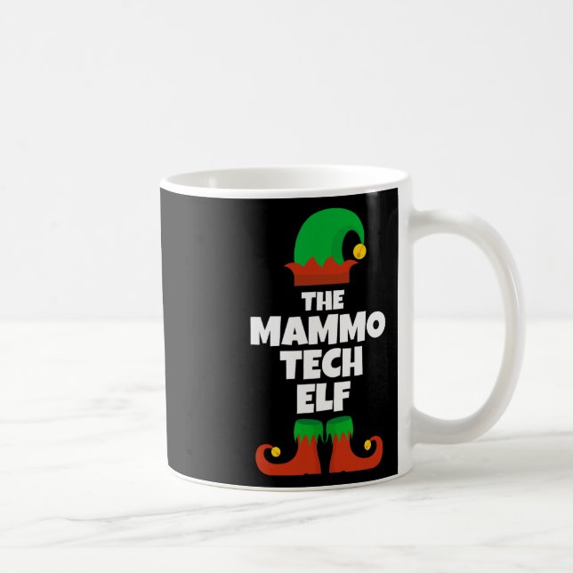 Caneca De Café Sou a família Mammo Tech Elf Pajama Natal (Direita)