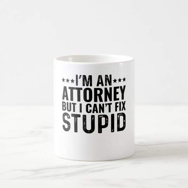 Caneca De Café Sou advogada, mas não posso consertar estúpido (Centro)
