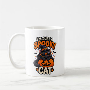 Caneca De Café Sou Apenas uma Camiseta de Gato Assustador de Hall