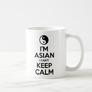Caneca De Café Sou asiático, não consigo ficar calmo