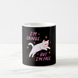 Caneca De Café Sou Cringe, mas estou livre