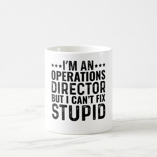 Caneca De Café Sou Diretor de Operações, mas não posso consertar  (Centro)