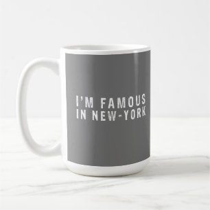 Caneca De Café Sou famoso em Nova Iorque