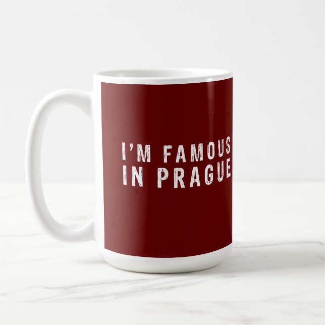 Caneca De Café Sou famoso em Praga (Esquerda)