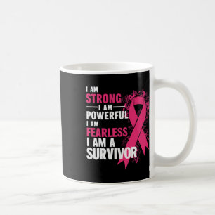Caneca De Café Sou Forte E Poderoso Awarenes De Cancer Da Mama Se