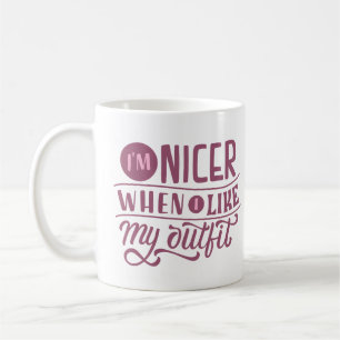Caneca De Café Sou gentil quando gosto da minha roupa