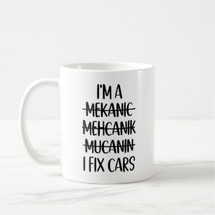 Caneca De Café Sou mekanic mehcanik mucanin Eu conserto carros