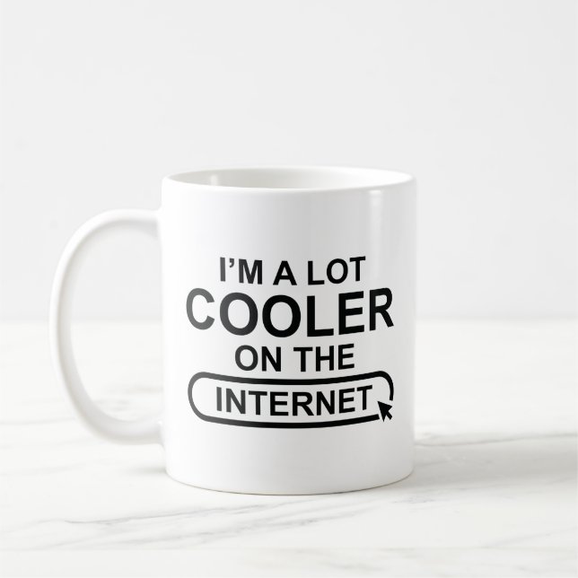 Caneca De Café Sou Muito Mais Legal Na Internet (Esquerda)