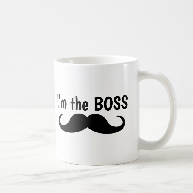 CANECA DE CAFÉ SOU O CHEFE, MUSTACHE CAFÉ MUG (Direita)