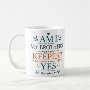 Caneca De Café Sou o Guardião do Meu Irmão? Sim Inspiração Cristã