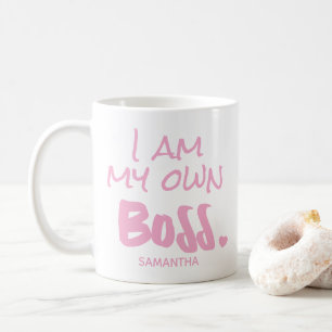 Caneca De Café Sou o meu próprio chefe, empresário Pink Business