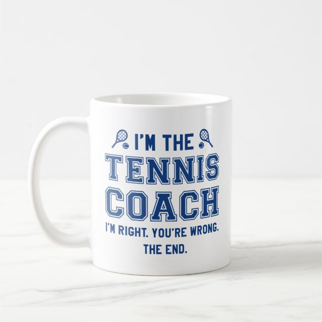 Caneca De Café Sou o treinador Tênis (Esquerda)