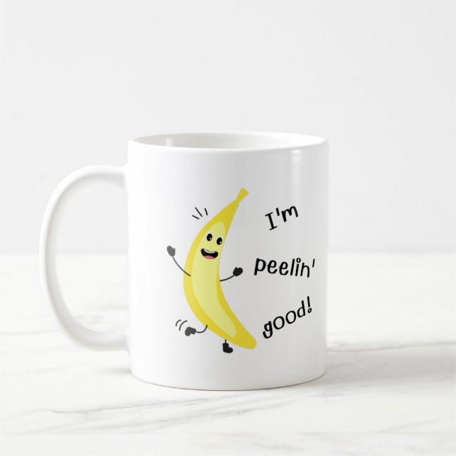 Caneca De Café Sou Peelin' Good! - Arma de Fruta Engraçado (Esquerda)